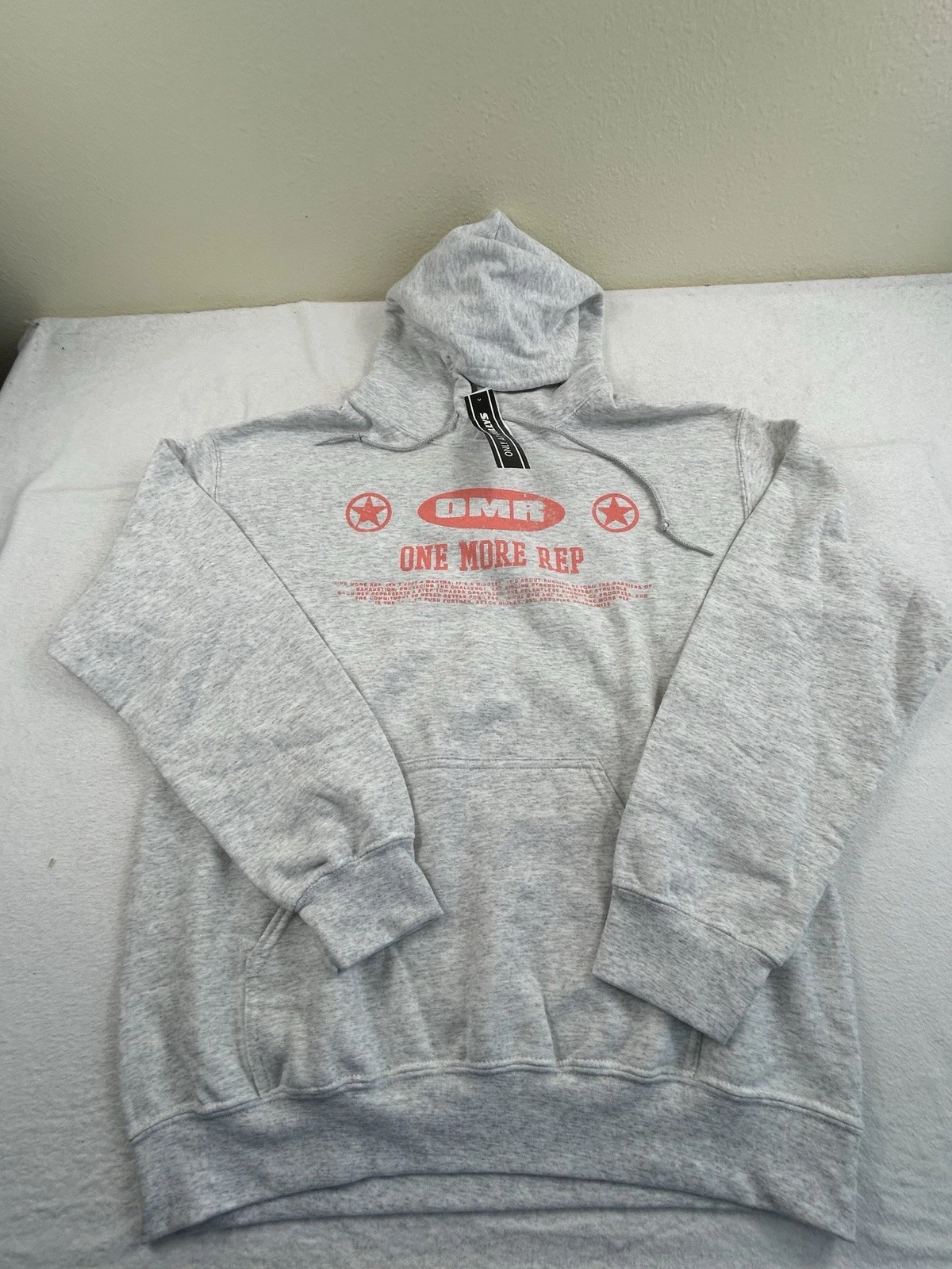 CVLA One More Rep Mens Hoodie - HEATHER GRAY Sz Med New With Tags