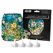 Luminary Decorative Lanterns for Indoor Outdoor Wedding Table Centerpiece 4-Pack