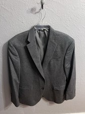 Jos A Bank Blazer Mens Size 42S Charcoal Gray Wool Cashmere Blend Sport Coat