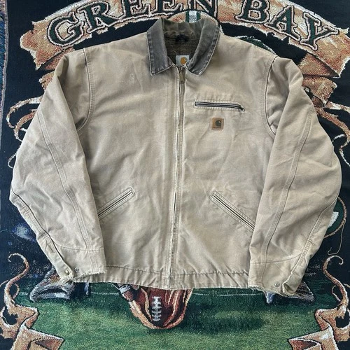 Carhartt J97 SDL Beige Cotton Canvas Lined Jacket Big & Tall XL Tall - product listing photo