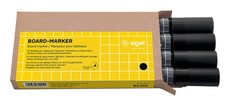 SIGEL BA012 Set of 4 Glass / WhiteBoard markers, erasable, "cap off" ink,  2-3