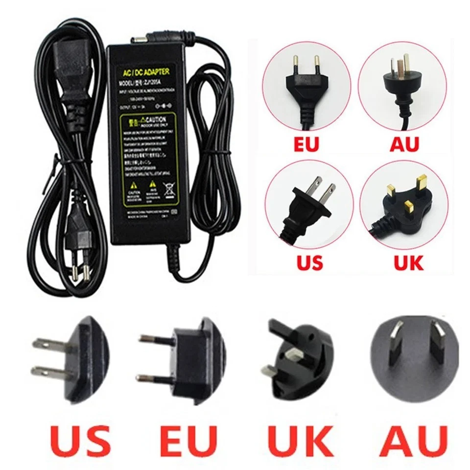 AC 110V 220V to DC 5V 12V 24V Power Adapter 1A 2A 3A 5A 6A 8A 10A for LED New - Image 2 of 4