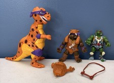 Product Image: 1993 TMNT Cave Turtle Don & Raph w/ Trippy Tyrannosaurus Rex Dinosaur, Turtles