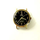 WORKS!! Vintage Omega Seamaster Automatic Black Dial & Gold Numbers Swiss