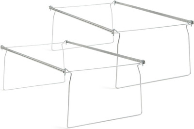 Steel Hanging File Folder Frames 2-Pack Adjustable 23''-27'' Legal Size Gray New