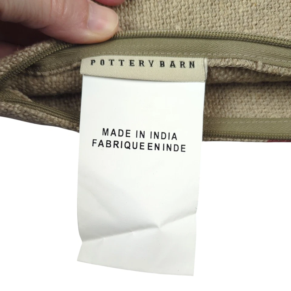 Funda de almohada Pottery Barn "Cafe de Francais" saco de grano de café francés lino cáñamo Foto 4 de 4