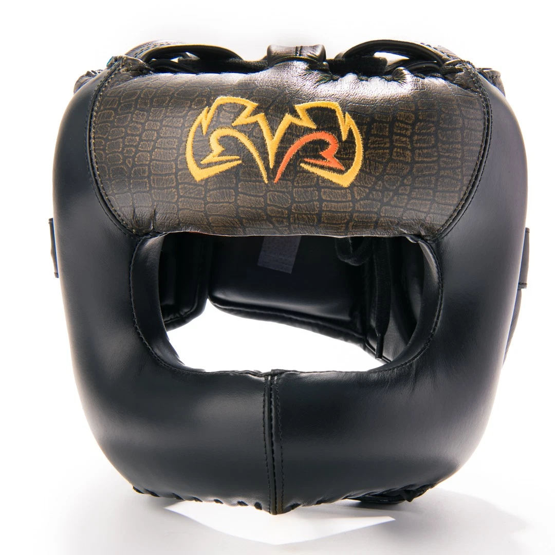 RIVAL Boxing RHGFS3 Guerrero Facesaver Headgear, Crocodile Edition