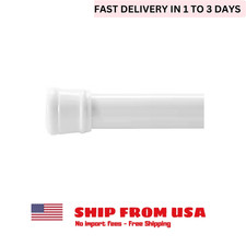 42 - 72 in. Spring Tension Shower Curtain Rod, White, Adjustable