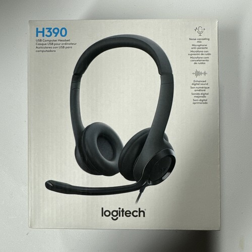 New Logitech USB Computer Headset Wired Headset H390 ( New Sealed)