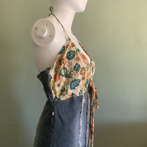 Morgan De Toi dress Jean Floral Summer Spring Flattering Fit Beach - Picture 3 of 10