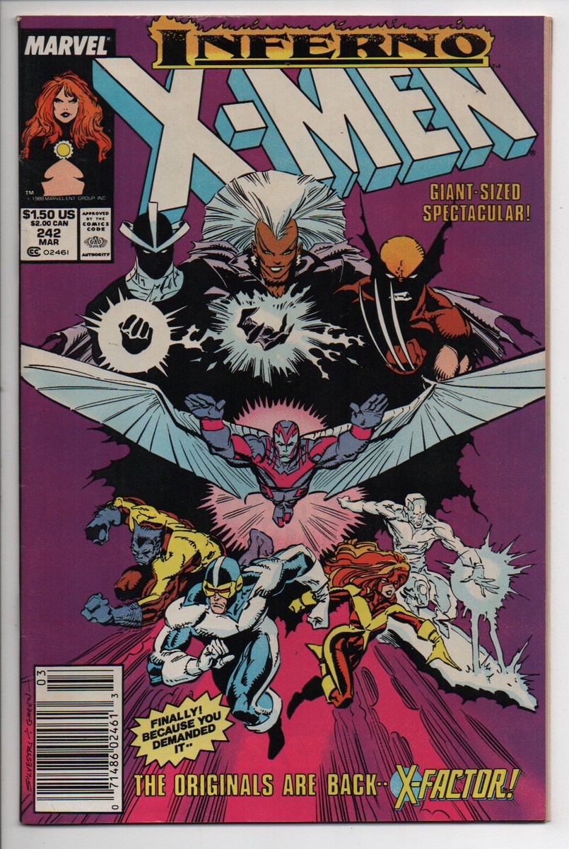 Inferno X-Men 242 Marvel Comic 1988 Giant Sized Spectacular X