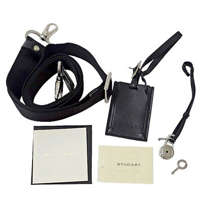 Bvlgari Bag Brand Business Shoulder 2Way Weekend Gray Black Bvlgari Bag Brand Business Shoulder 2Way Weekend Gray Black