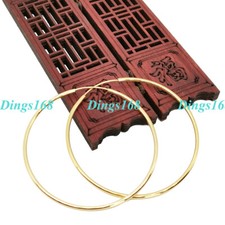 Classic Real 18K Yellow Gold Filled 70mm/2.8" X-Large Endless Thin Hoop Earrings