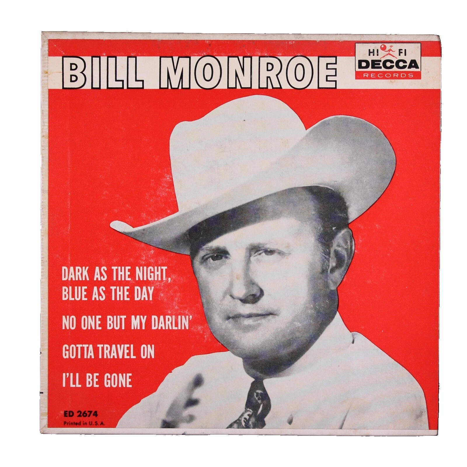 Bill Monroe 45 RPM Speed Vinyl Records
