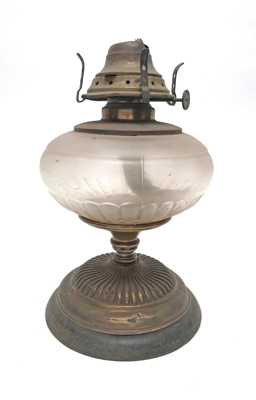 Antique Venus 1867 Pedestal Oil Kerosene Lamp Brass & Glass eBay
