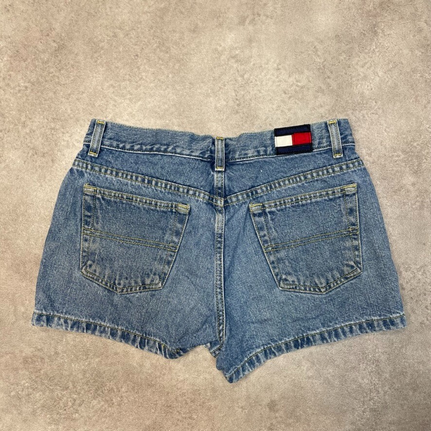 Tommy Hilfiger Denim Shorts Womens Jorts USA 90s Vintage Bottoms, Blue 28" image 2