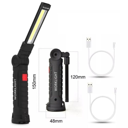 1-6x LED COB Work Light Mechanic Flashlight Lamp USB Rechargeable Torch Magnetic - Picture 7 of 18