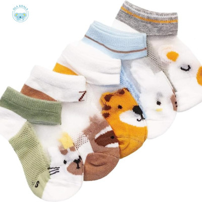 Ola Koala 10 Pairs Ultra Soft Cotton Thin Mesh Infant Baby Summer Socks
