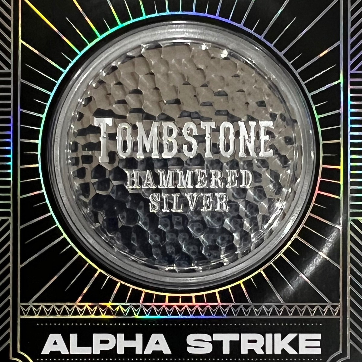 2023 TOMBSTONE HAMMERED✓📈1 oz 999 Silver Round Scottsdale ALPHA STRIKE in  TEP | eBay