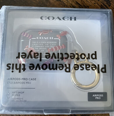 COACH Airpods Pro Case with Clear Wrapped Candy Case Gift Box  C8085 New Sealed