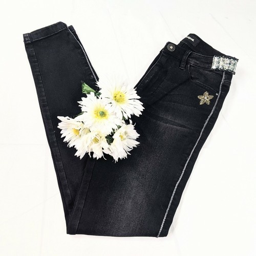Desigual Women's Black Sequin Stud Rope 
