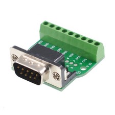 D-sub DB9 Breakout Board Connector 9 Pin 2 Row Male RS232 Serial Port Solderless