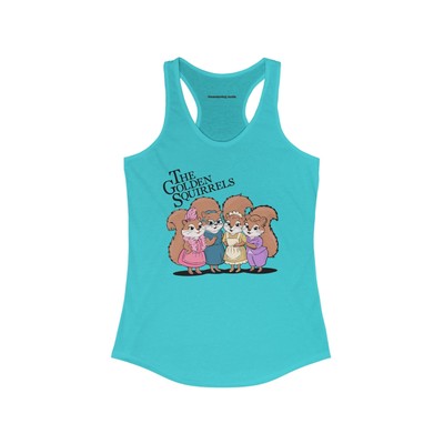 The Golden Squirrels Womens Racerback Tank Top Golden Girls Squirrel Shirt Tops