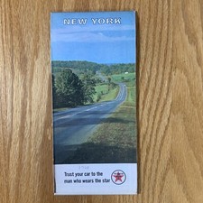 Texaco Map New York Buffalo Brookhaven New York City 1967 Gas Oil Advertising