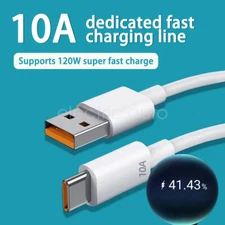 USB Type C Data Cable 10A Fast Charging USB-A to USB-C Charger Cord For Phone