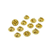 Gold Metal Butterfly Pin Backs 12 pcs
