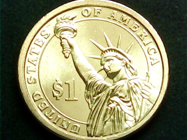 Presidential Dollar Error Obverse Die Chip 2007 P John Adams - Image 3 of 3