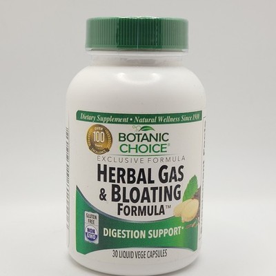 Botanic Choice Herbal Gas & Bloating Formula - 30 Vege Capsules - For Digestion