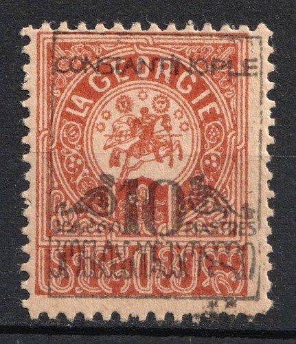 1921 Costantinopoli posta consolare Levante georgiano guerra civile firmata L6 CV $40 MNH