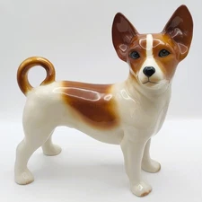 Coopercraft Chihuahua Dog Brown & Cream China Figurine 6.5"L Christmas Gift Idea