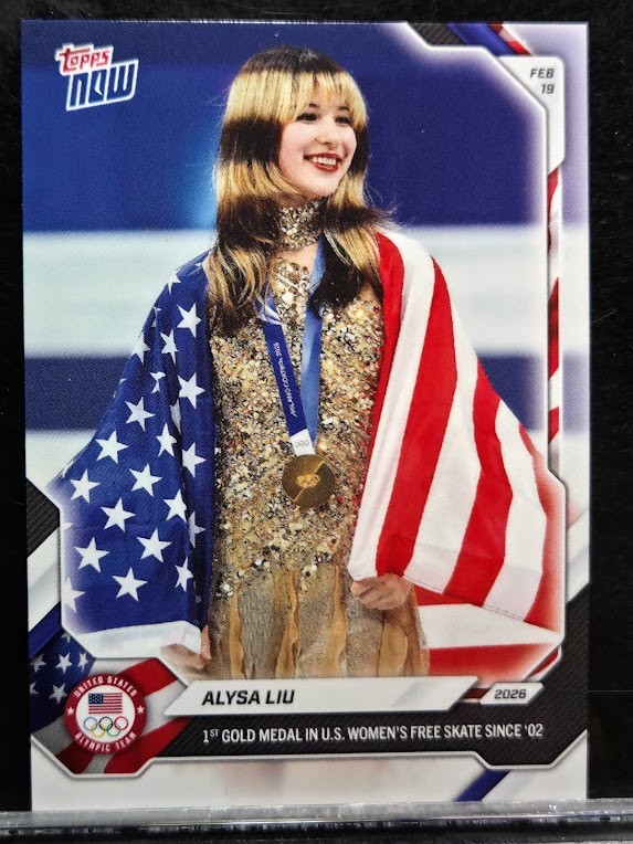 Alysa Liu 2026 Topps NOW #16 USA Olympics Women's Free Skate Gold  Free Shipping