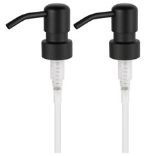 2 Packs Soap Dispenser Pump Head Replacement, 304 Stainless 2pcs Black