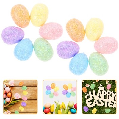 3 Bags Miniature Foams Easter Eggs Colorful Glittering Festival Home Decor Props