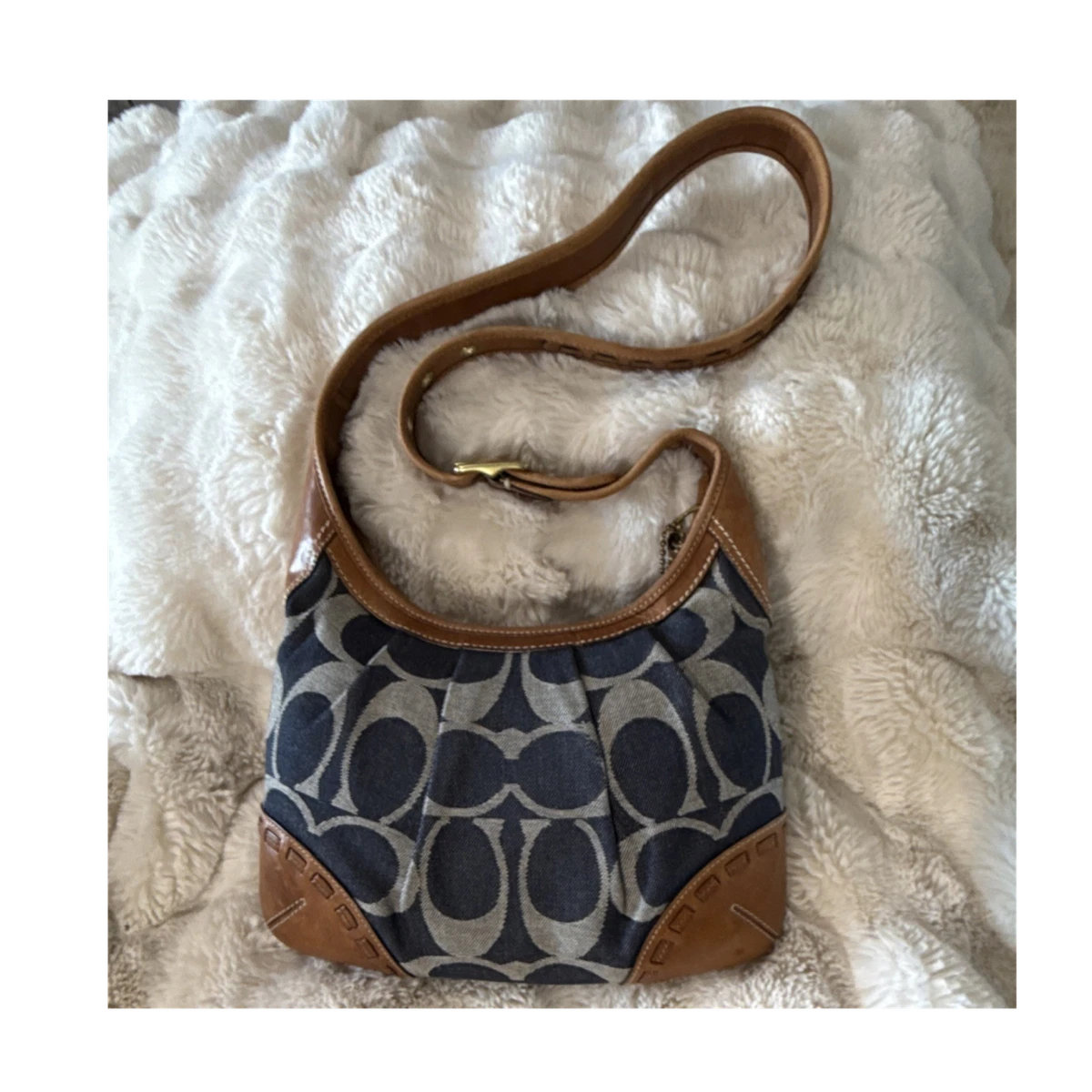 未使用級　Coach Hobo Signature Shoulder bag Coach Signature Hobo Buckle Tan Shoulder Bag – JennyHayley