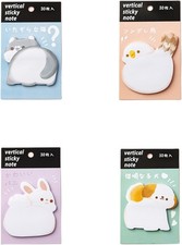 Super Cute Sticky Notes, Self-Stick Note Pad, 4 Styles/240 Sheets, Animal Shapes