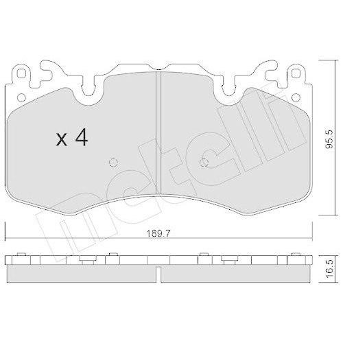 Plaquettes de frein Metelli 22-1024-0 silencieuses et anti-usure