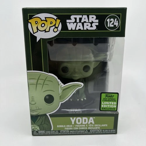 Funko Pop Star Wars #124 Yoda Figure 2021 Spring Convention Exclusive