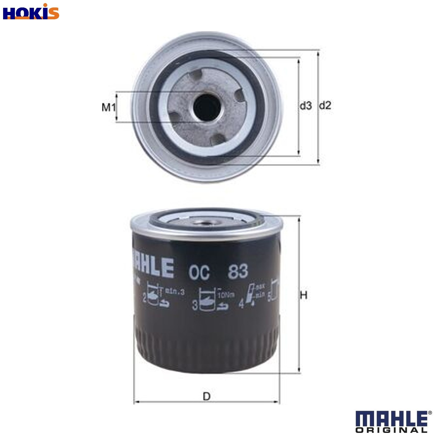 OIL FILTER OC 83 FOR DS9.01/05/06/08 DSC9.08/02/07/10 8.5L DSC11.21/22 11.0L