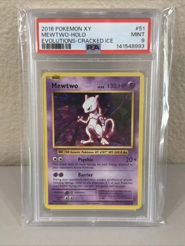 Mewtwo Cracked Ice Holo PSA 9 | XY Evolutions #51/108 | 2016 Pokémon