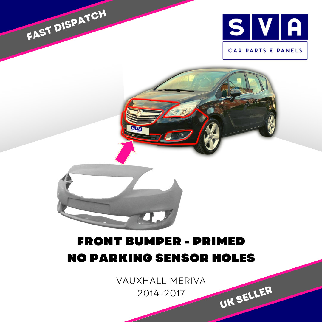 Front Bumper Primed - Vauxhall Meriva 2014-2017 - Insurance Approved - 1401143