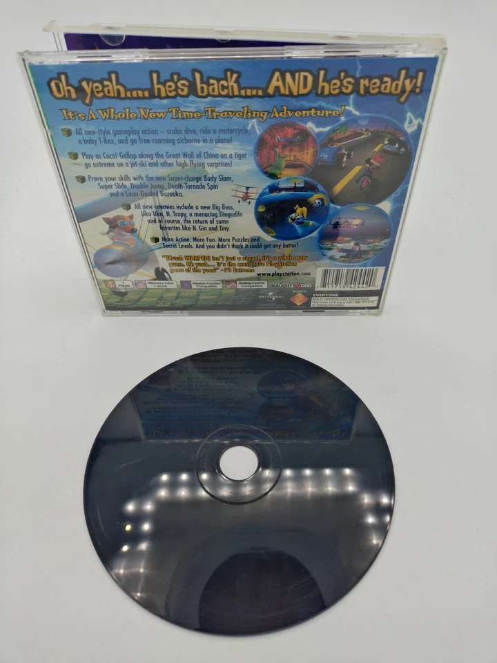 Crash Bandicoot 3 Warped - PlayStation 1 PS1 GH - Complete CIB - Image 2 of 2