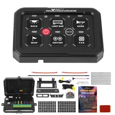 Touch Control Panel 6 Gang For Universal Car Boat UTV 12-24V 60A Memory Function