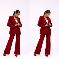 Red Women Suits Formal Wedding Evening Party Wear Ladies Outfit Blazers