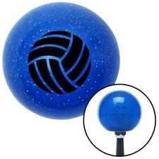 Black Volleyball Blue Metal Flake Shift Knob w/ M16x1.5 Insert Shifter Auto