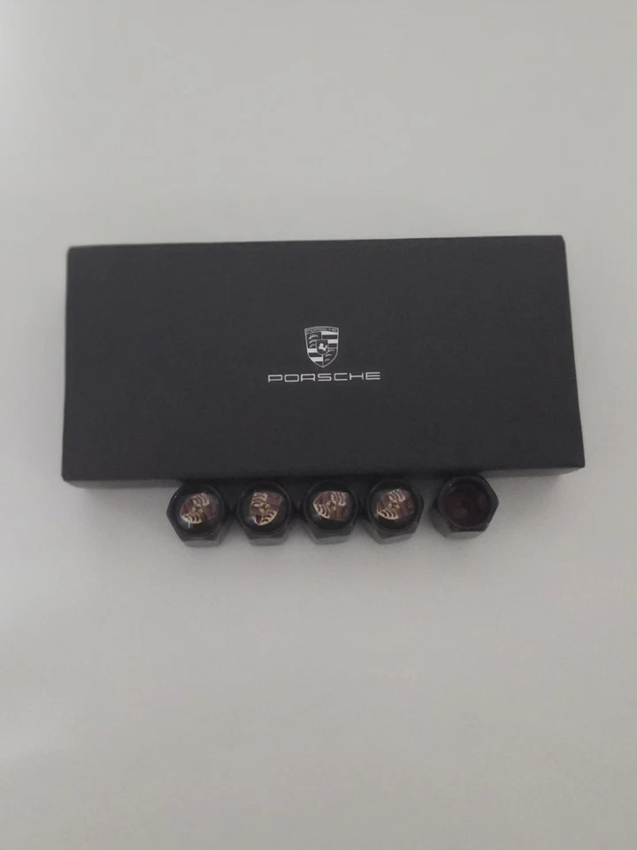 Universal Fits Porsche Tire Air Valve Stem Caps Covers for Cars, 5 Count W/box - Image 4 of 4