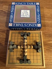 King’s Table Vintage Viking Wooden Board Game – Hnefatafl / Tablut Strategy Set